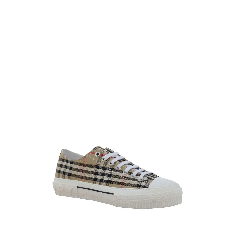 Burberry Brown Cotton Low Top Sneakers