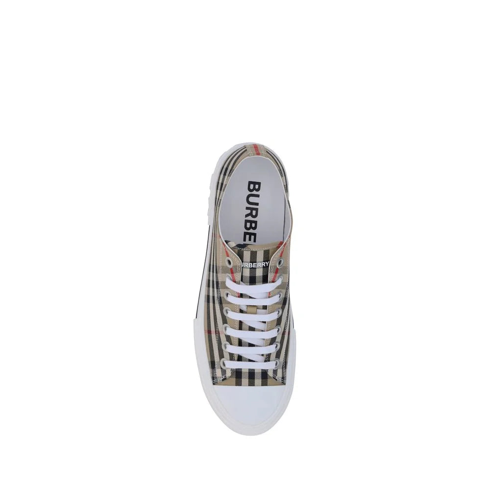 Burberry Brown Cotton Low Top Sneakers - EU42/US9