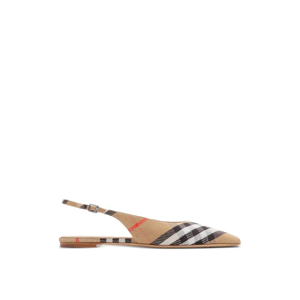 Burberry Brown Fabric Ballet Flats - EU38/US8