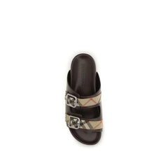 Burberry Brown Goatskin Flat Sandals - EU39/US6