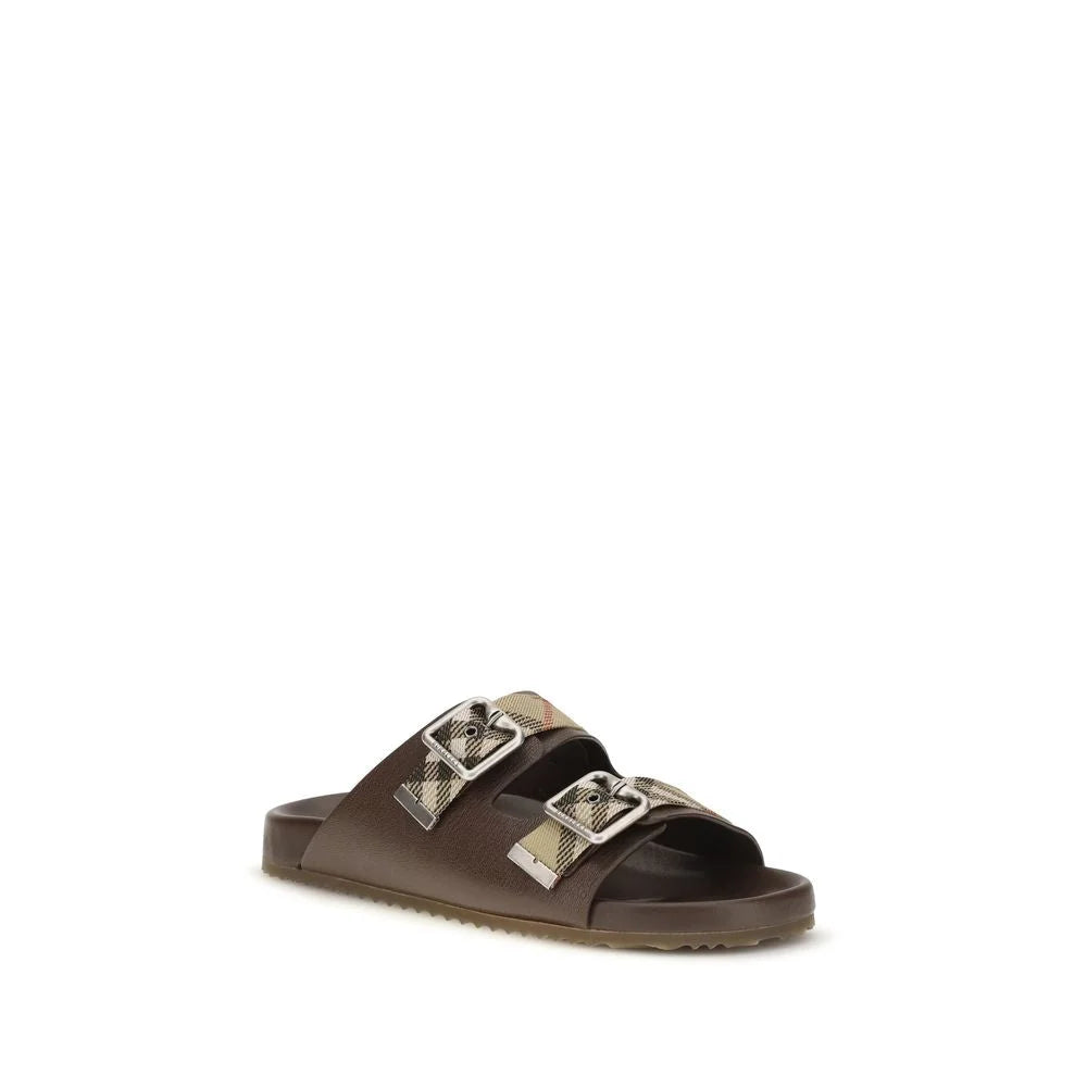 Burberry Brown Goatskin Flat Sandals - EU39/US6