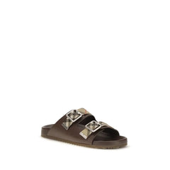 Burberry Brown Goatskin Flat Sandals - EU39/US6