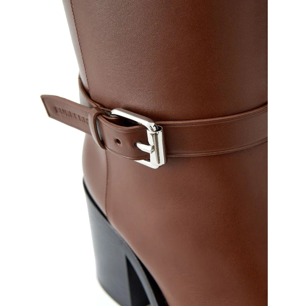 Burberry Brown Leather Boot - Boots