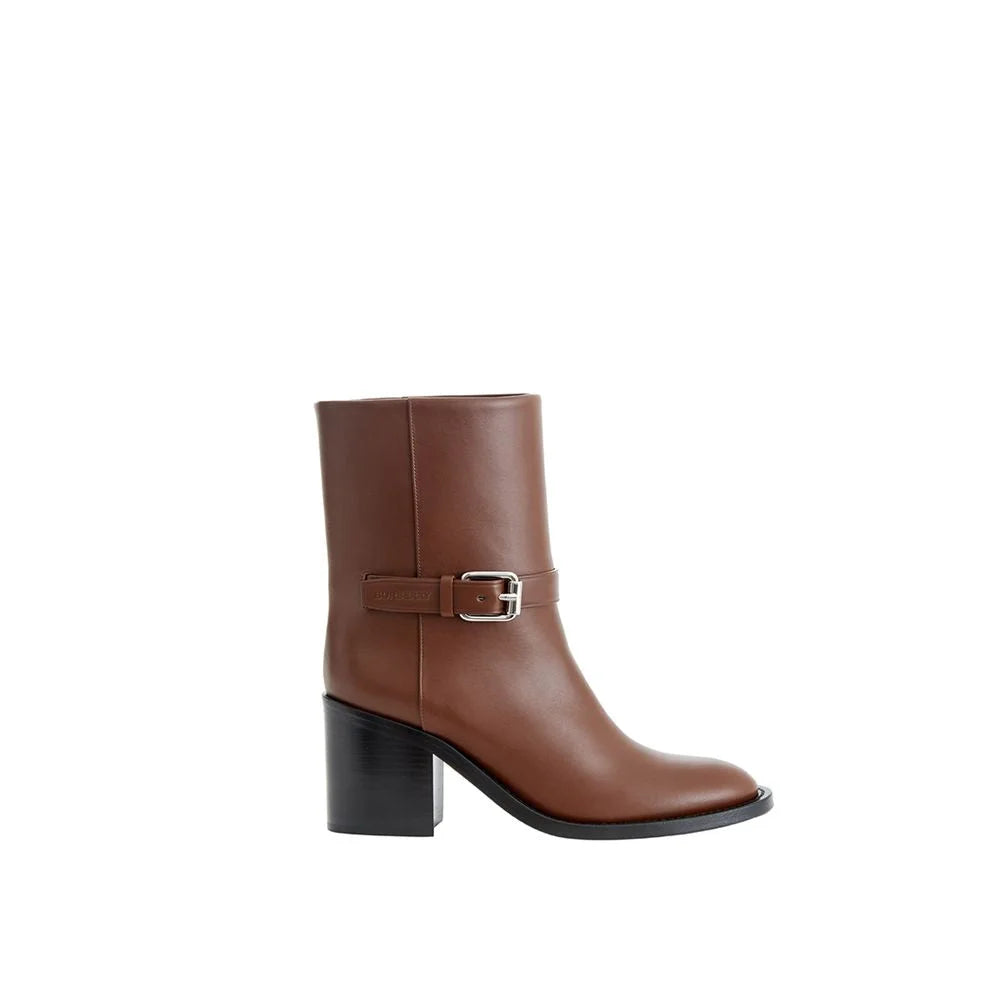 Burberry Brown Leather Boot - Boots