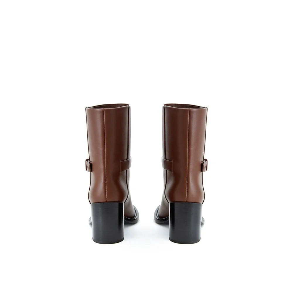 Burberry Brown Leather Boot - Boots