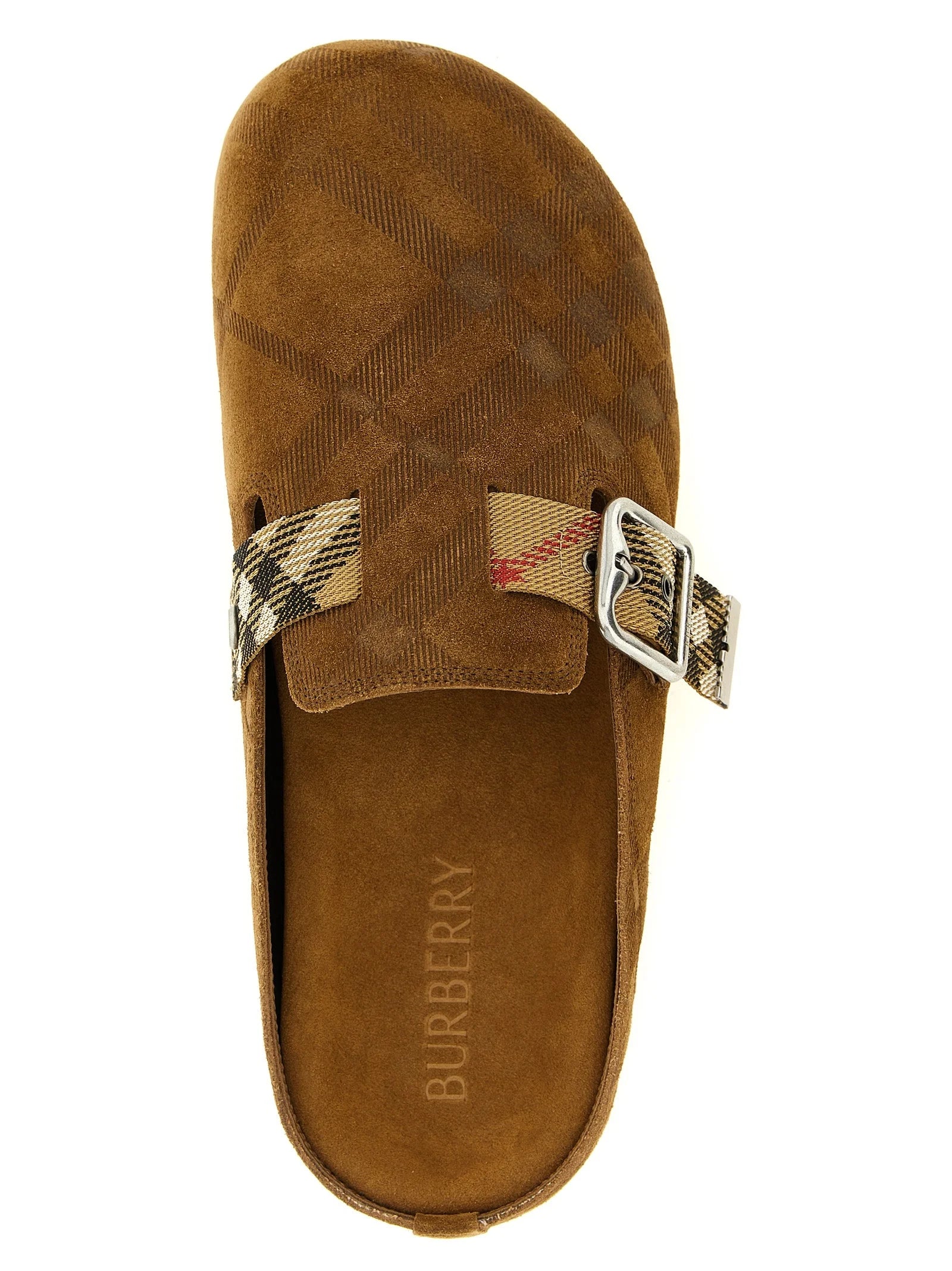 Burberry Brown Leather Clogs