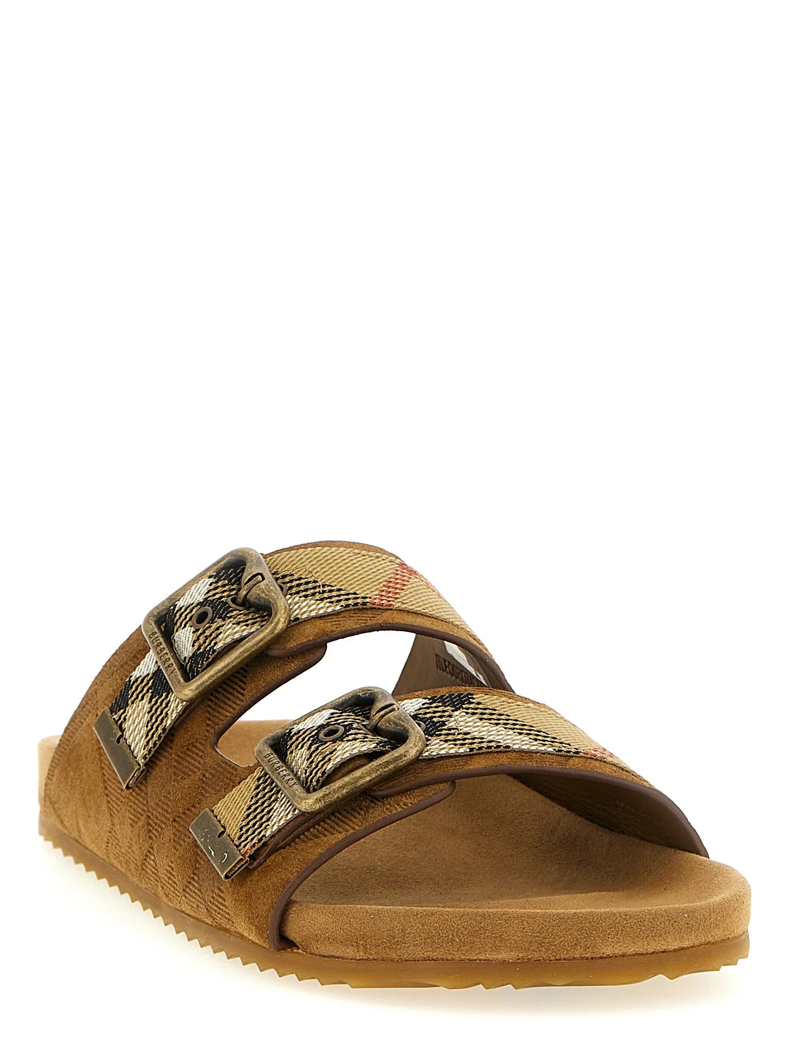 Burberry Brown Leather Slides - EU40/US10