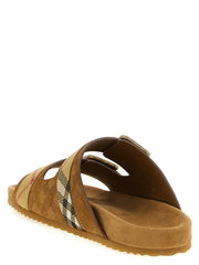 Burberry Brown Leather Slides - EU40/US10