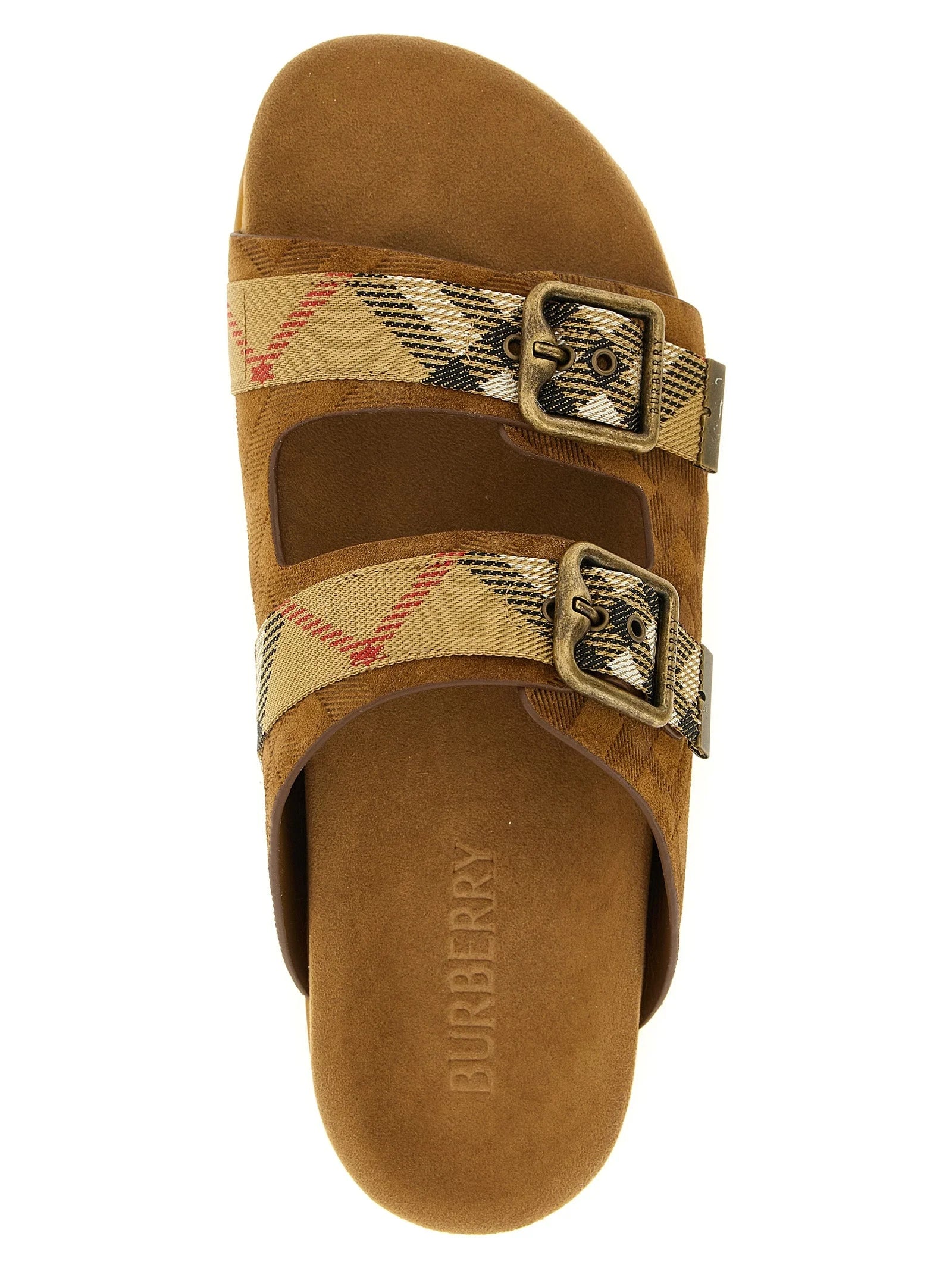 Burberry Brown Leather Slides - EU40/US10