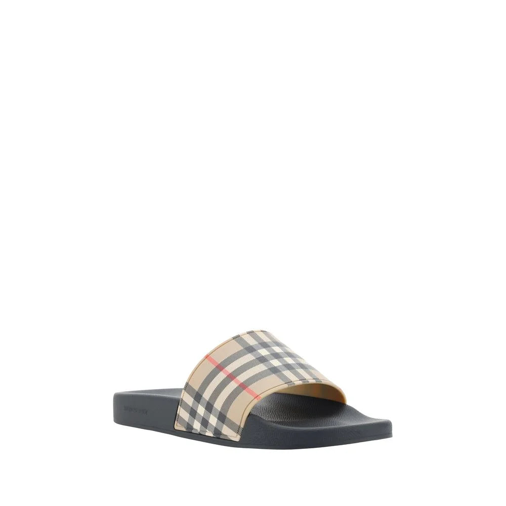 Burberry Brown Rubber Flat Sandals