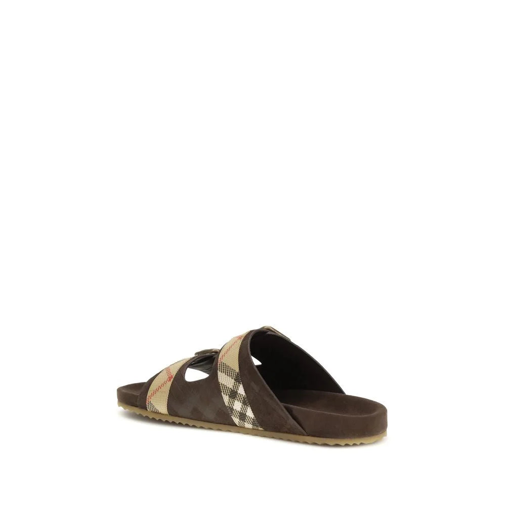 Burberry Brown Rubber Flat Sandals - EU39/US6