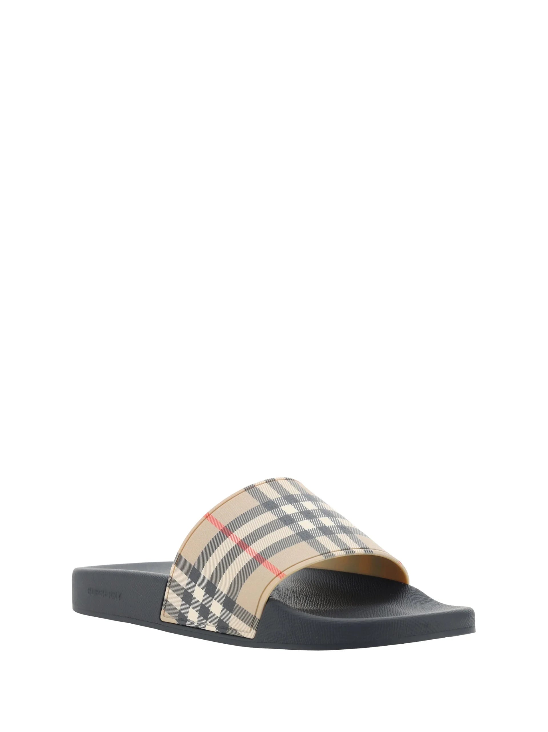 Burberry Brown Rubber Slides Sandals - EU39/US6 - Sandals