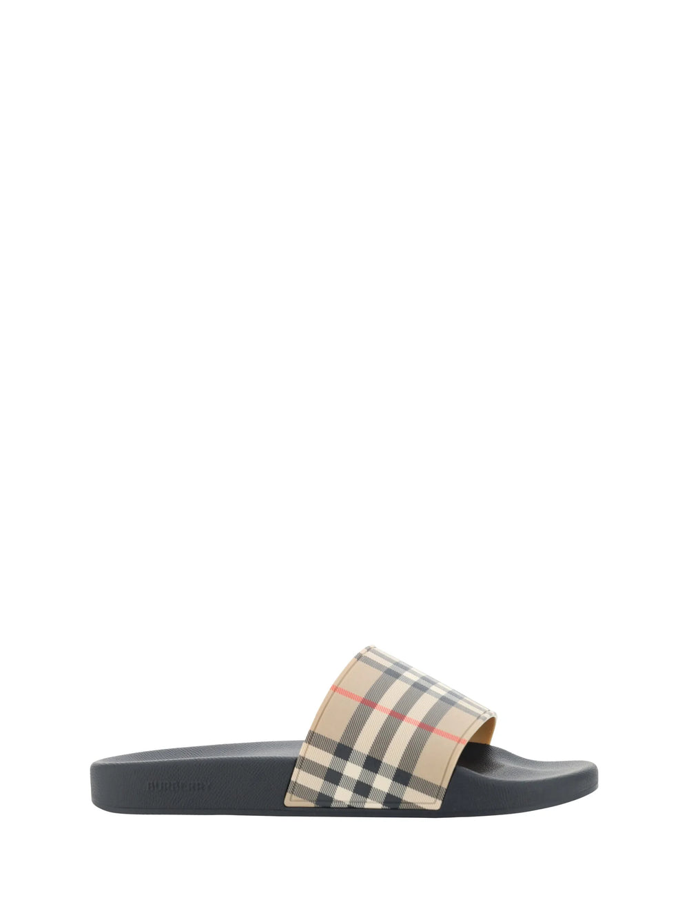 Burberry Brown Rubber Slides Sandals - EU39/US6 - Sandals