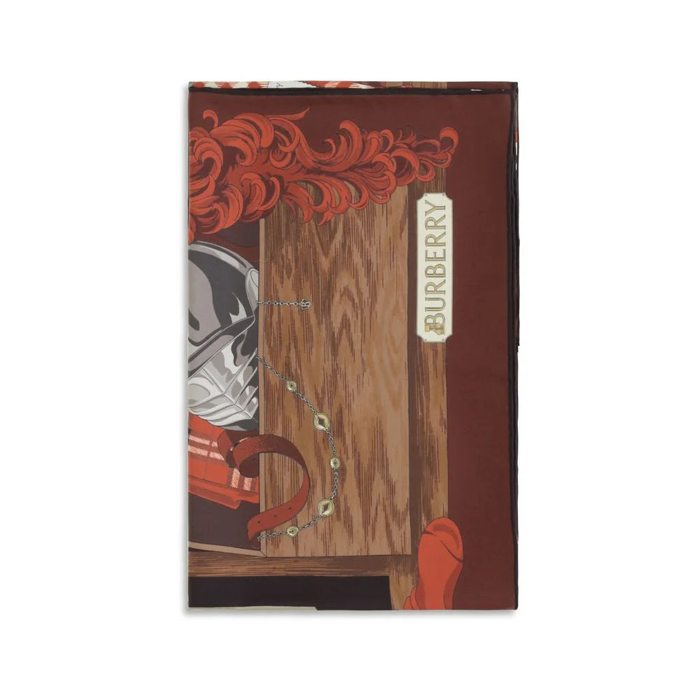 Écharpe en soie marron Burberry