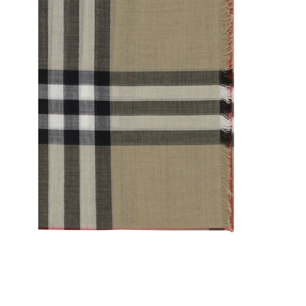 Szalik Burberry z brązowego jedwabiu