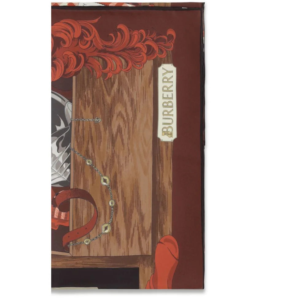 Écharpe en soie marron Burberry