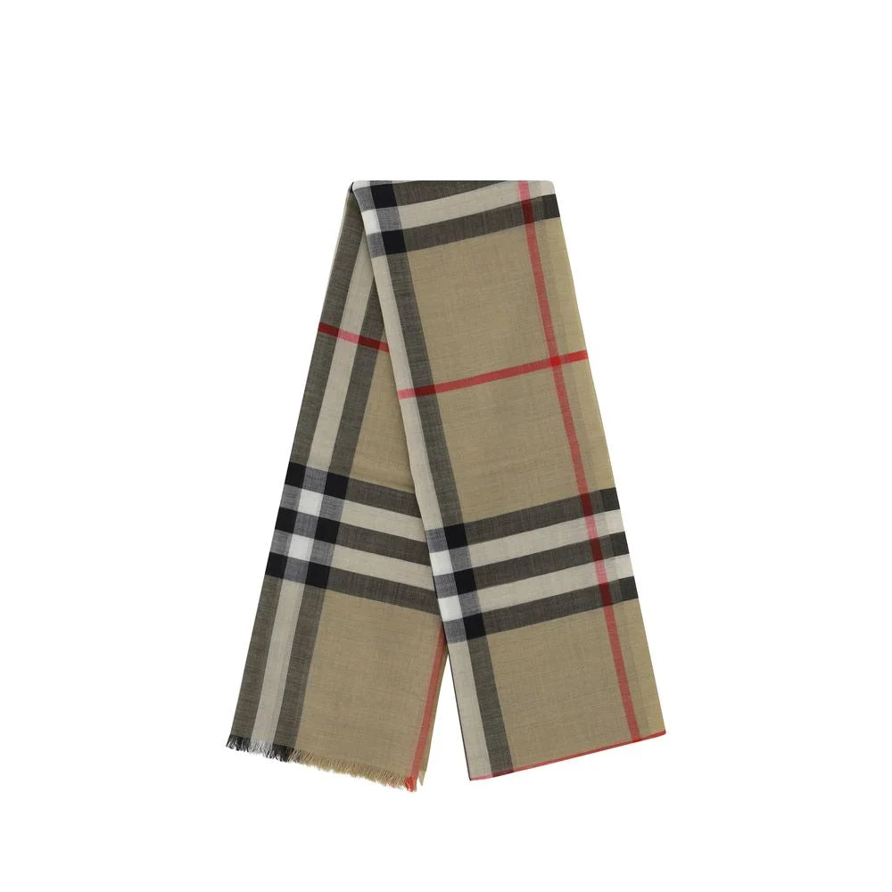 Szalik Burberry z brązowego jedwabiu