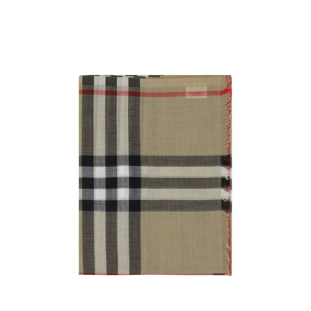 Szalik Burberry z brązowego jedwabiu