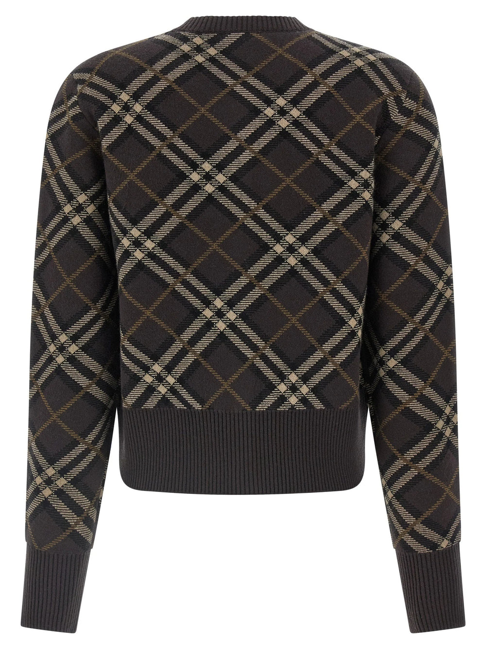 Burberry Brown Wool Cardigan - L
