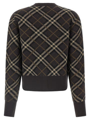 Burberry Brown Wool Cardigan - L