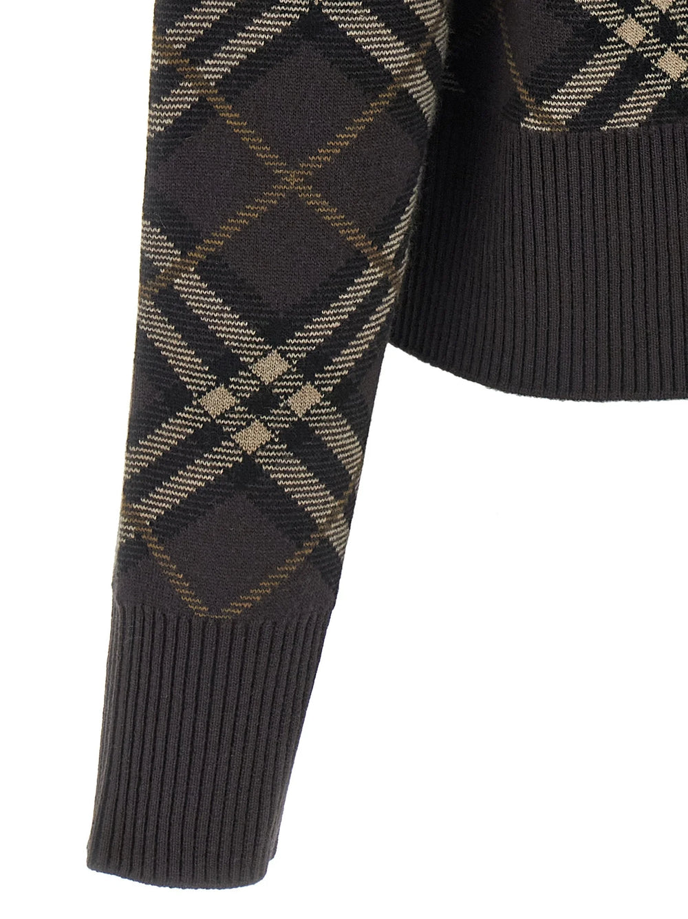 Burberry Brown Wool Cardigan - L