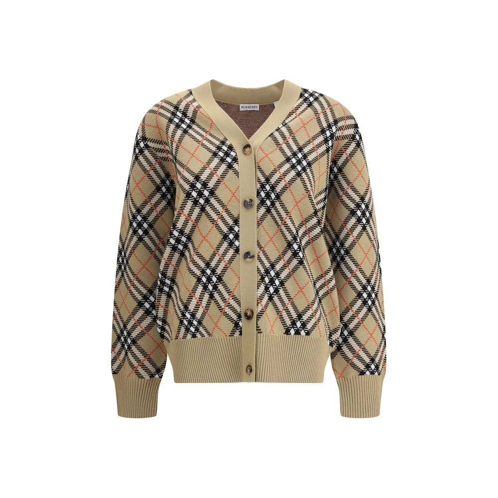 Burberry Brown Wool Cardigan - S