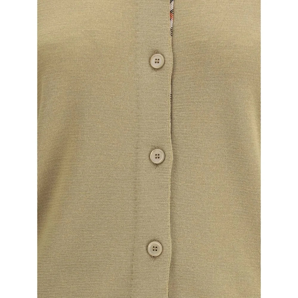 Burberry brun cardigan i ull - S