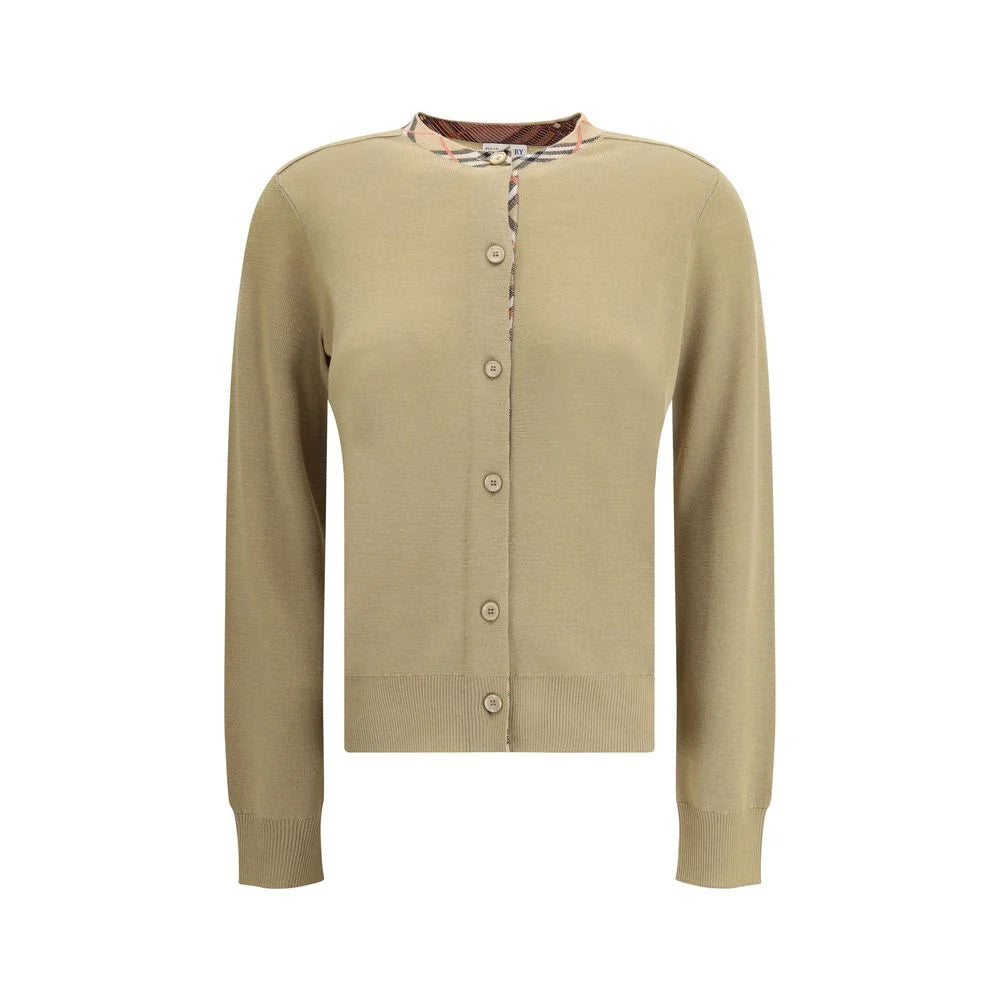 Burberry brun cardigan i ull - S
