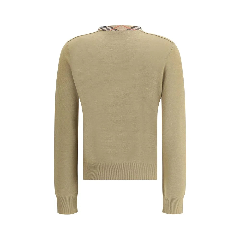 Burberry brun cardigan i ull - S