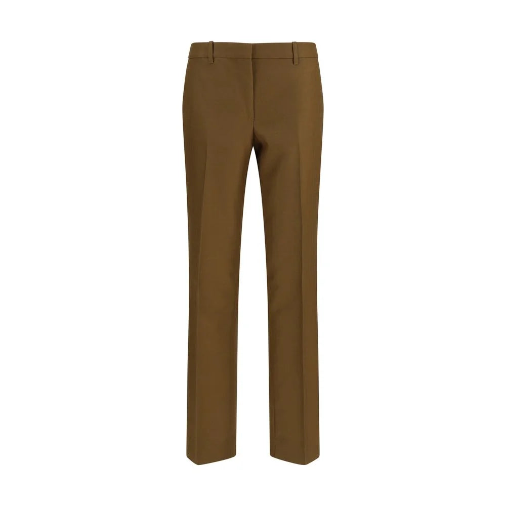 Burberry Hnědé vlněné kalhoty Oves Aries - 6