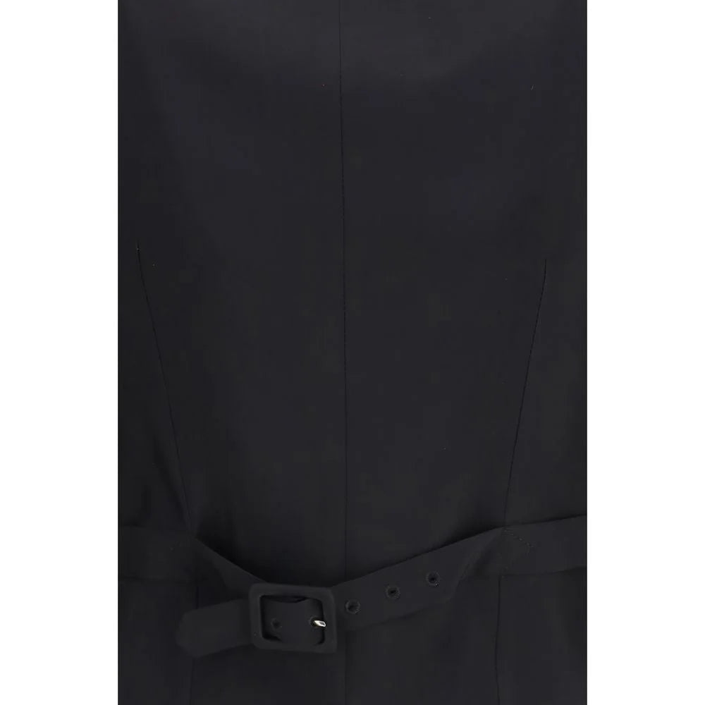 Burberry Brown Wool Oves Aries Sleveless Jacket