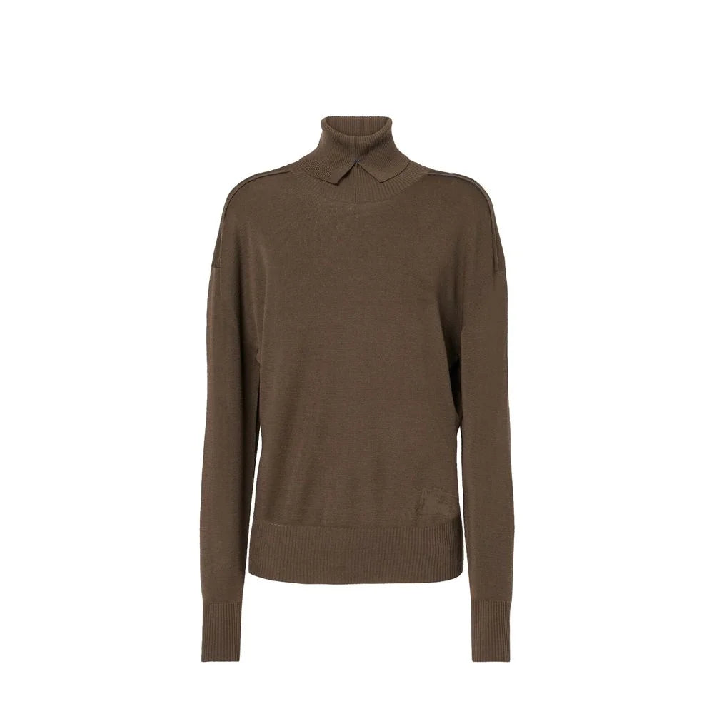 Burberry Brown Wool Sweatshirt - M