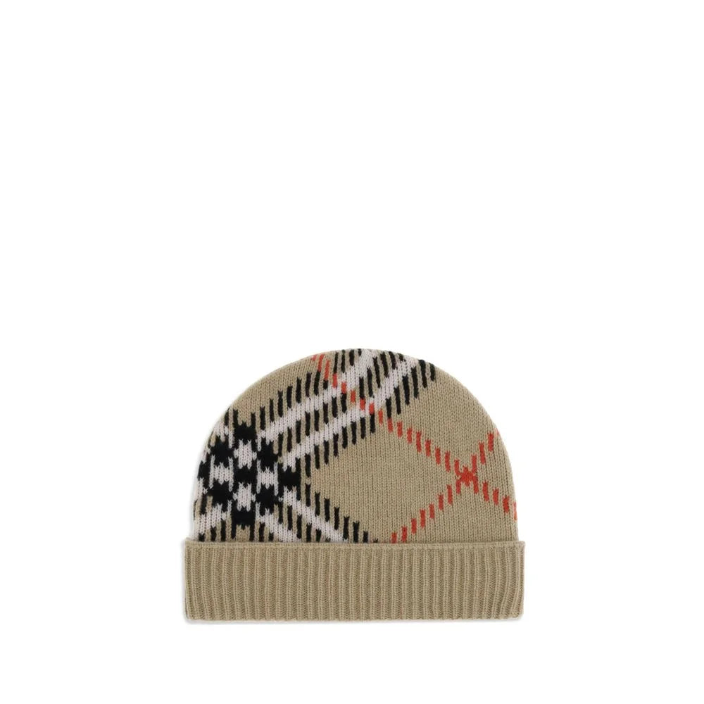 Burberry Cashmere blend Check beanie Hat - UNI - Beanies