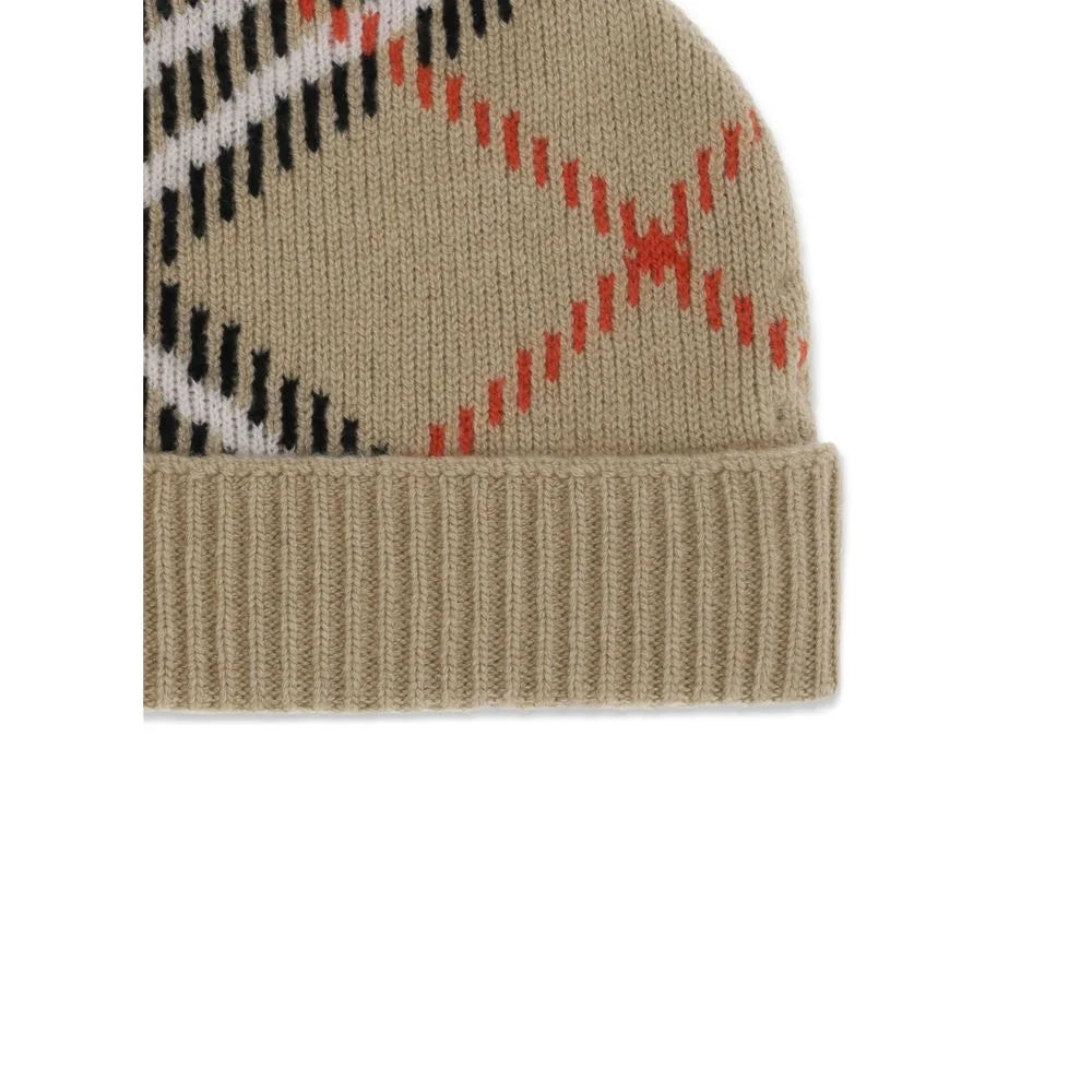 Burberry Cashmere blend Check beanie Hat - UNI - Beanies
