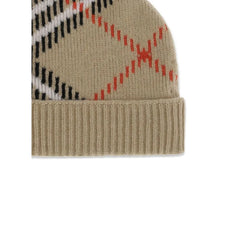 Burberry Cashmere blend Check beanie Hat - UNI - Beanies