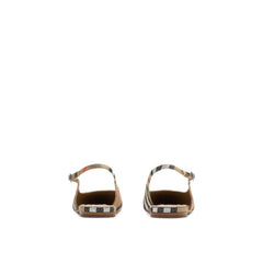 Burberry Check Birdie Slingback Ballerina Flats - EU39/US9