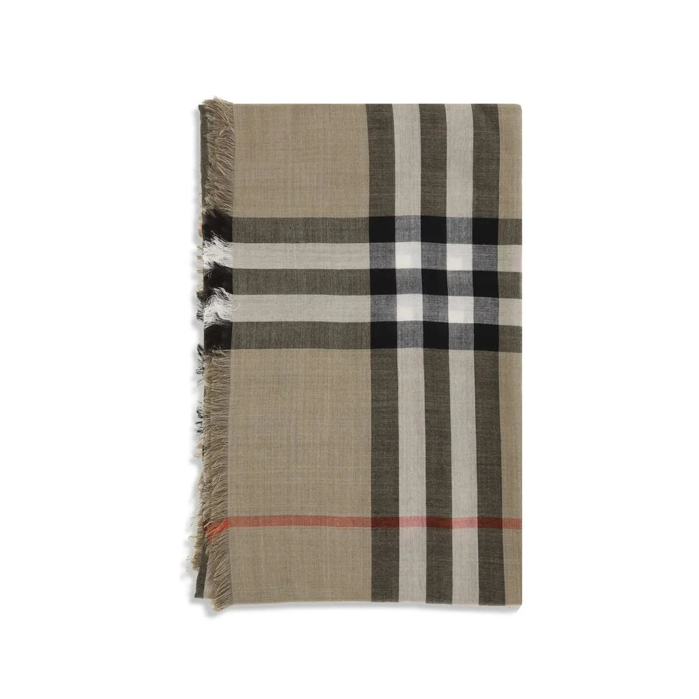 Burberry Check Reversible Wool and Silk Scarf - Scarves & Shawls