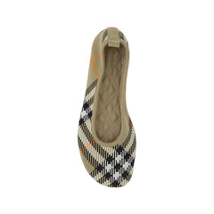 Burberry Checkered Knitted Ballerina Shoes - EU38.5/US8.5 - Flats