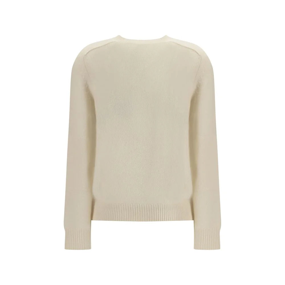 Burberry Cream Cashmere Cashmere Sweater - L