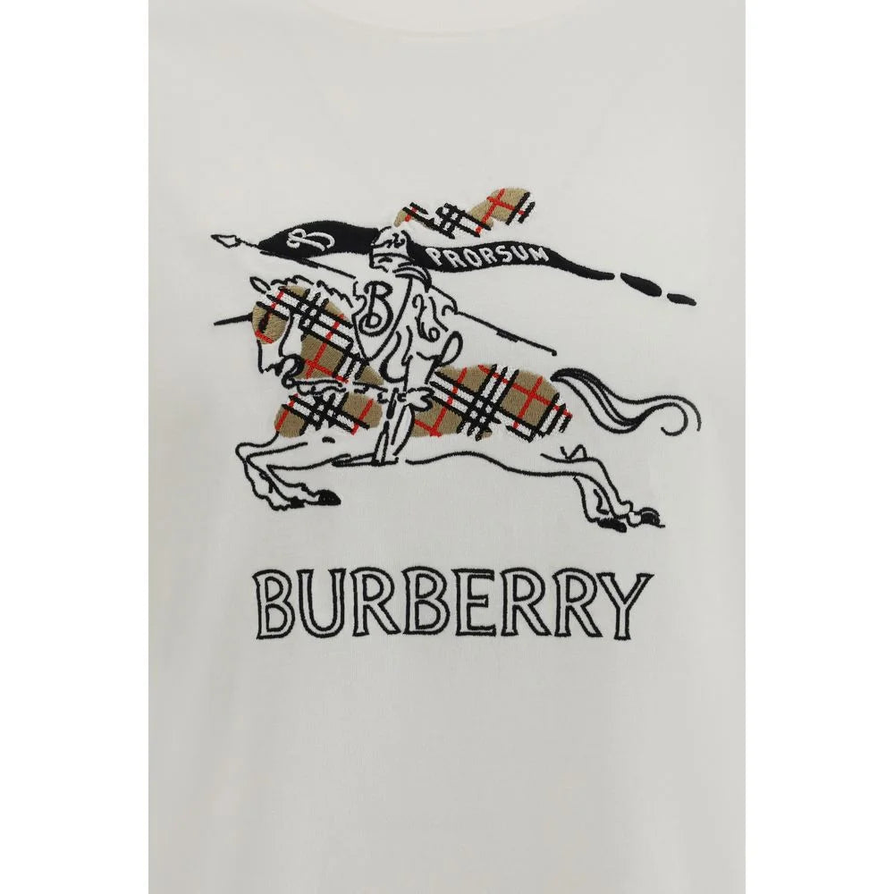 Burberry Cream Cotton T-Shirt