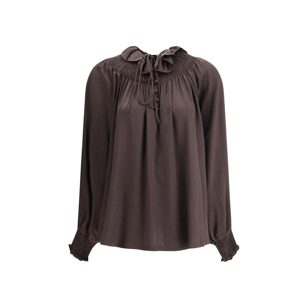 Burberry Geometric Silk Blouse - 6