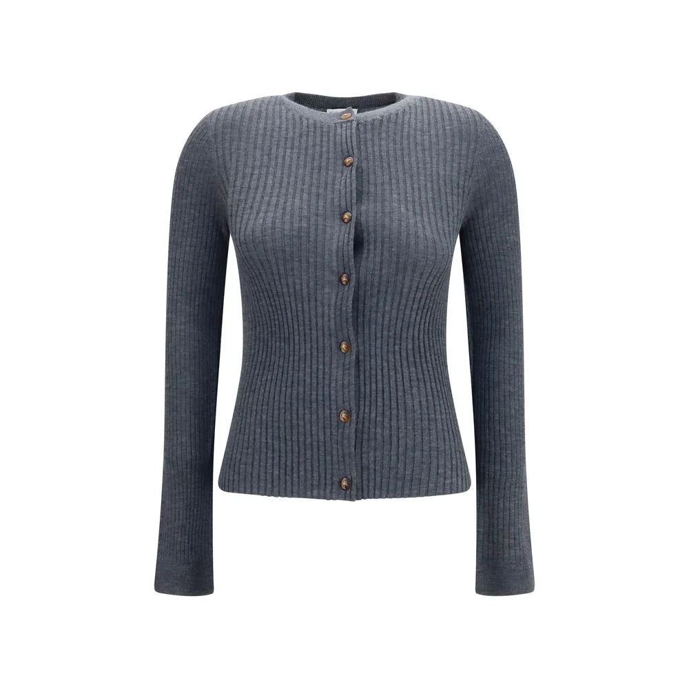 Burberry Gray Cashmere Cardigan - L