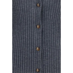Burberry Gray Cashmere Cardigan - L