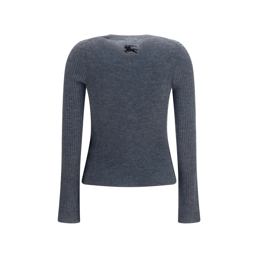 Burberry Gray Cashmere Cardigan - L
