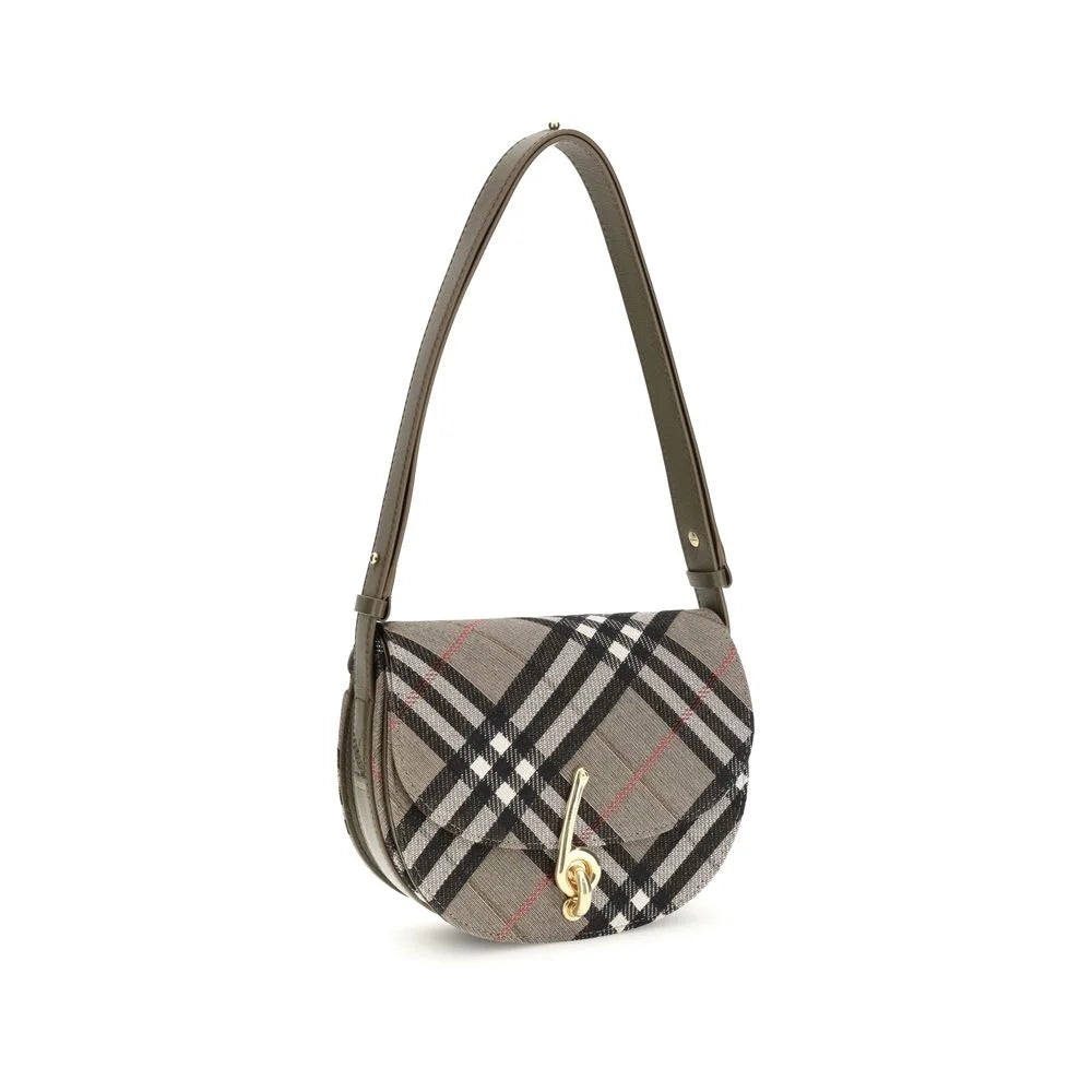 Burberry Gray Fabric Shoulder Bag