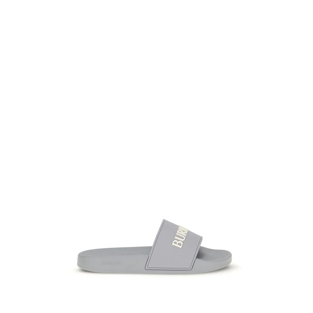 Chanclas de caucho grises Burberry