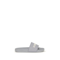 Chanclas de caucho grises Burberry