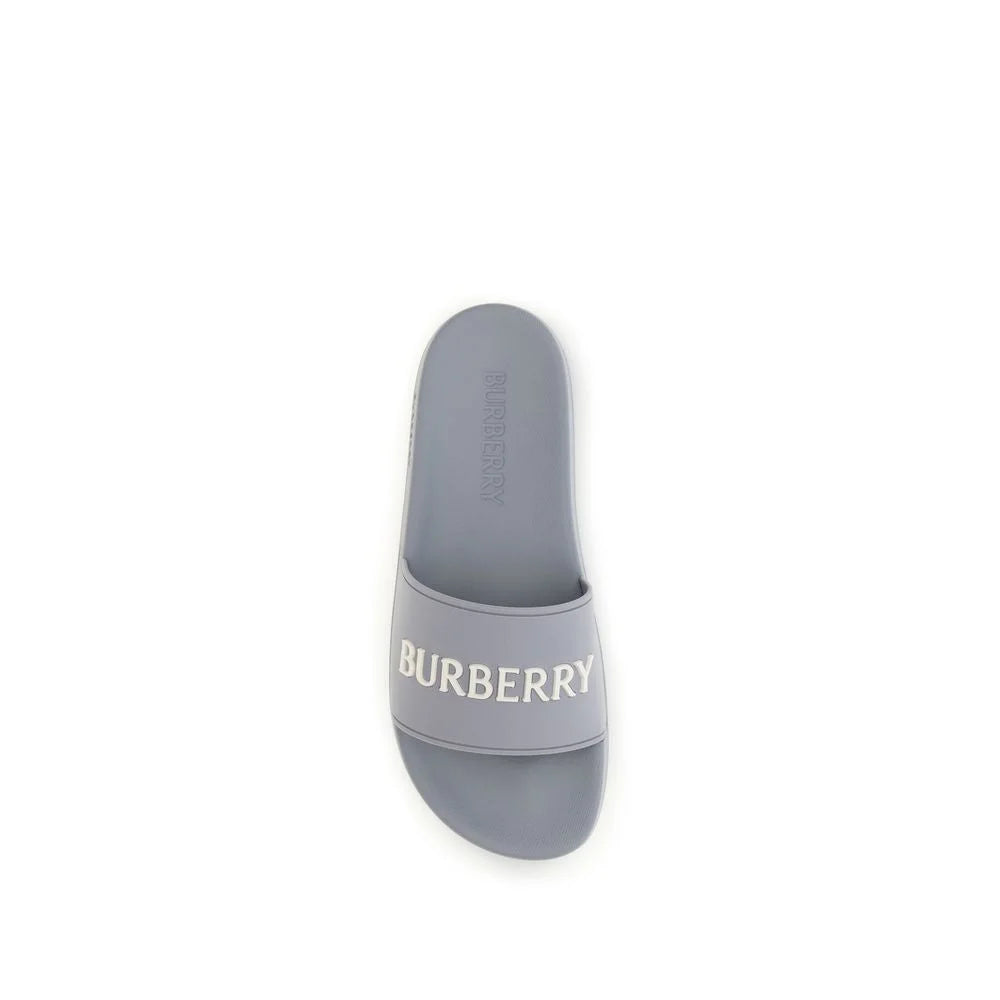 Chanclas de caucho grises Burberry