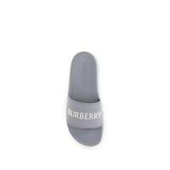 Chanclas de caucho grises Burberry