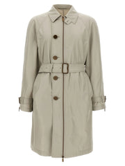 Burberry Gray Satin Coat - 48 | M